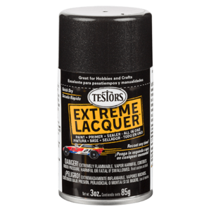 3 OZ SPRAY LACQUER ONECOATBLAZING BLK TES1832MT