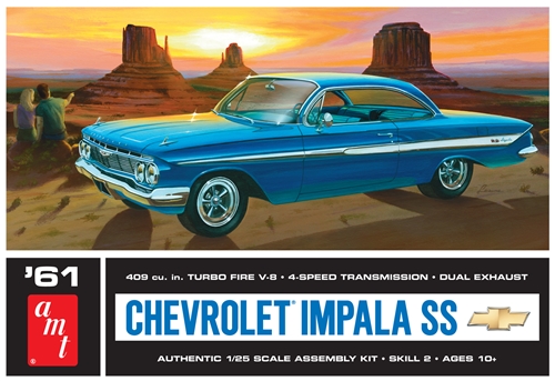 1961 Chevy Impala SS 1:25 Scale Model Kit AMT1013
