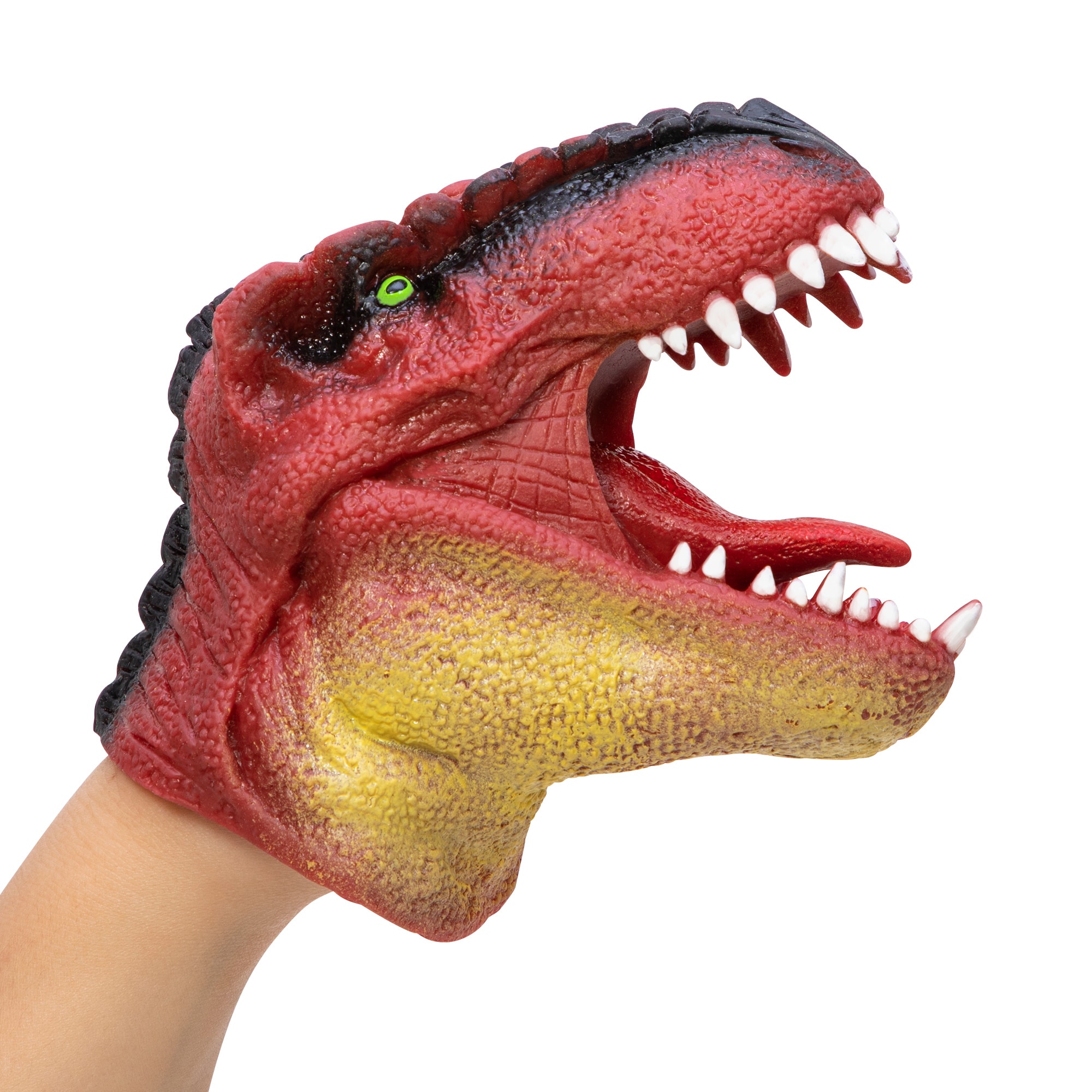 Single THRILLING T-Rex Dinosaur Hand Puppet Stretchy SOFT Dino Party Creature 