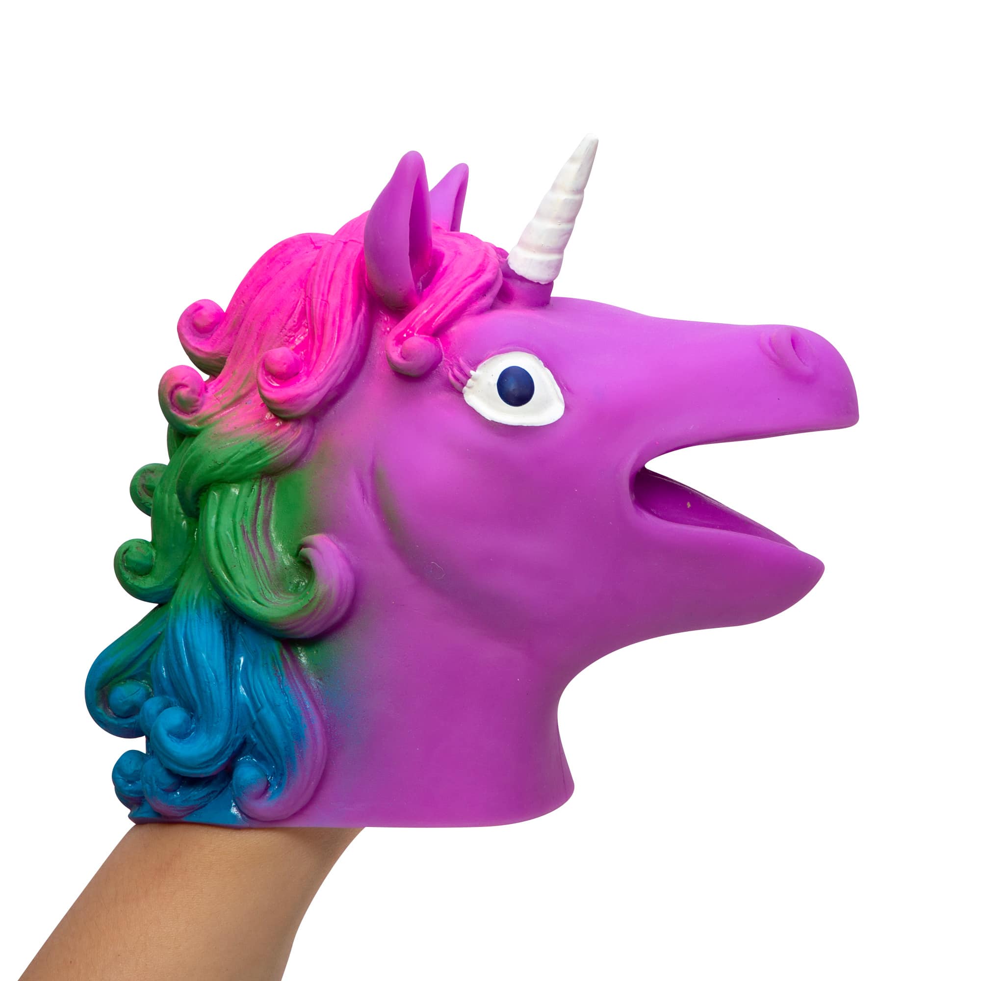 NV304 IMAGINATIVE SILICONE PUPPETS MAGICAL KIDS FUN TOY UNICORN HAND PUPPET 