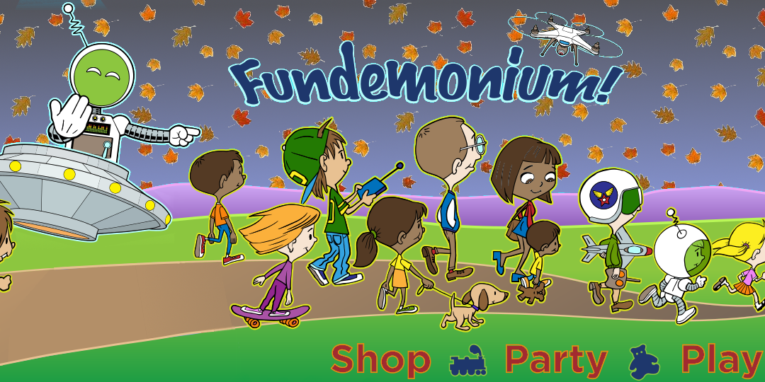 Fundemonium Update 092622 – Building Funbot’s Neighborhood and Planning a Halloween Party