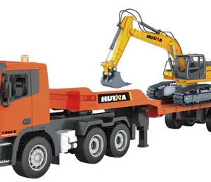 1/24 9ch RC Platform Trailer & Excavator combo